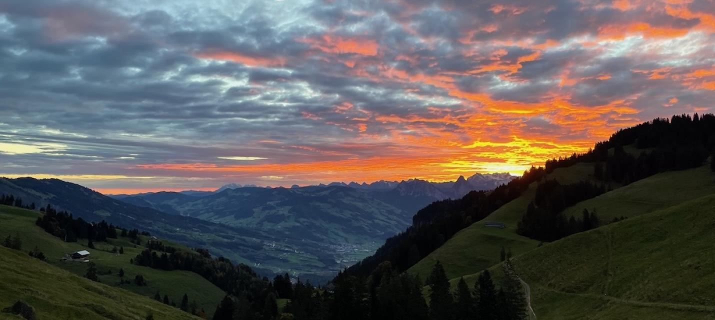 Sonnenaufgang bei der Alp Schild (Rigi)