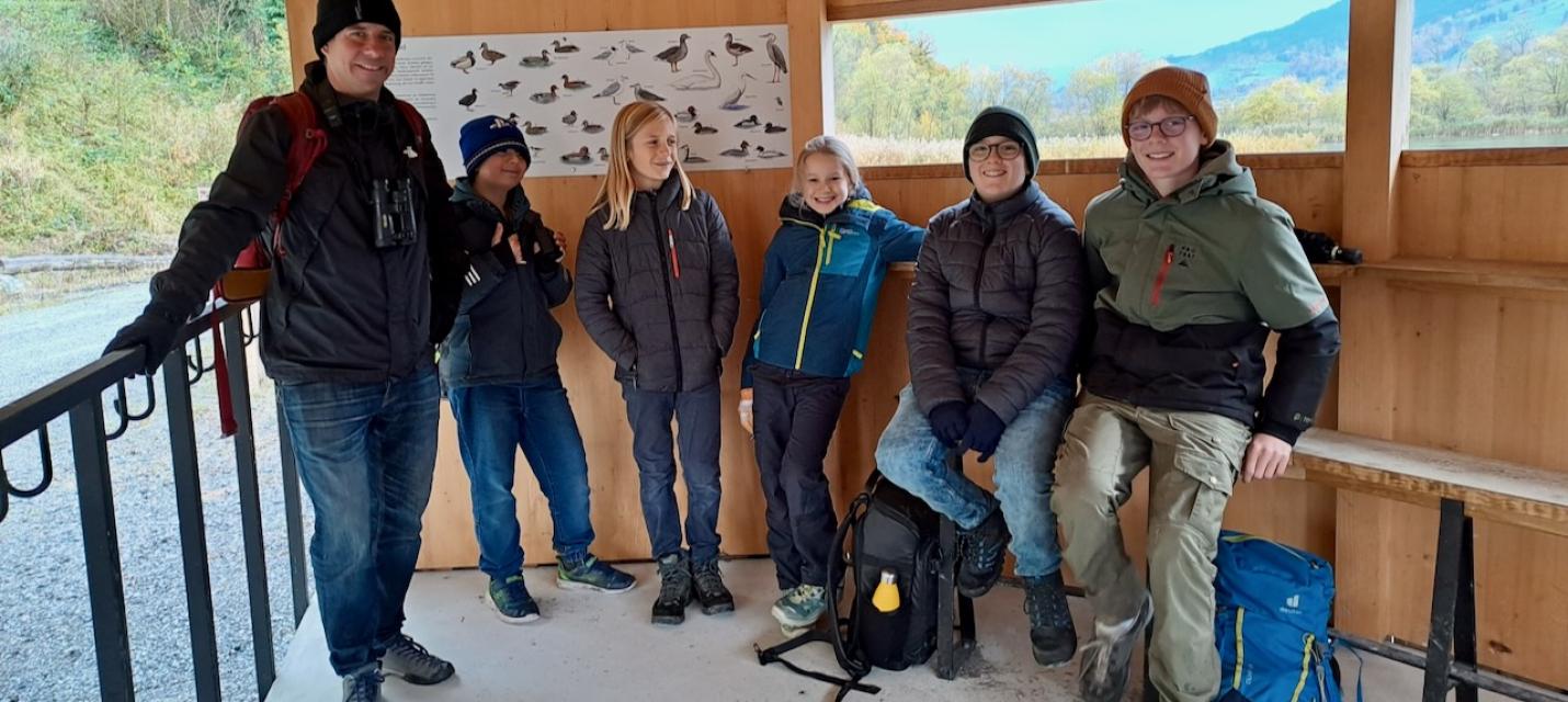 Jungvögu auf Exkursion